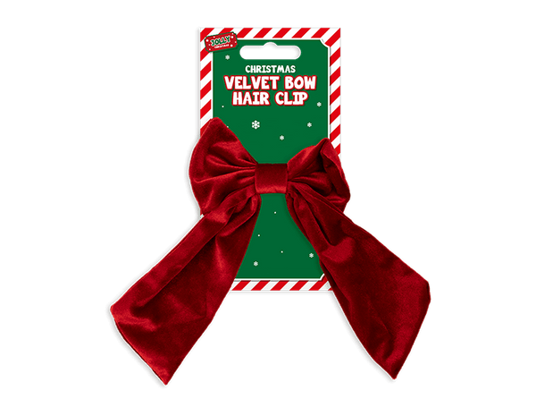 Velvet Hair Bow Clip