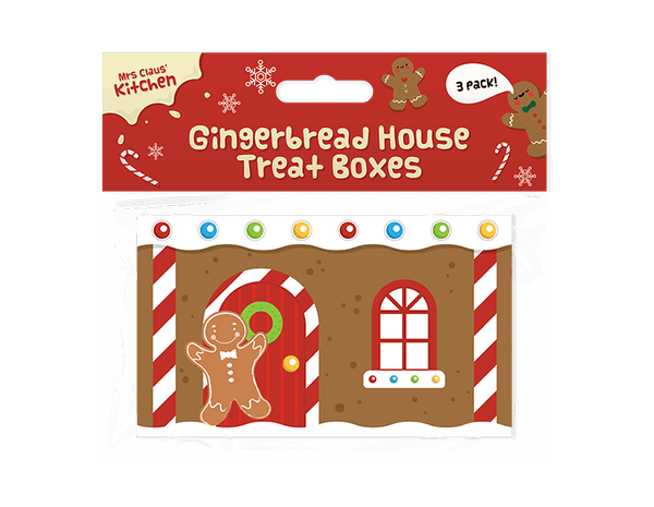 Gingerbread House Treat Boxes - (3 Pack)