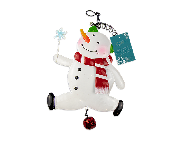 Christmas Hanging Metal Character with Bell - (29cm)