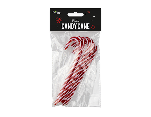 Plastic Candy Cane Decorations 15cm - - (6 Pack)